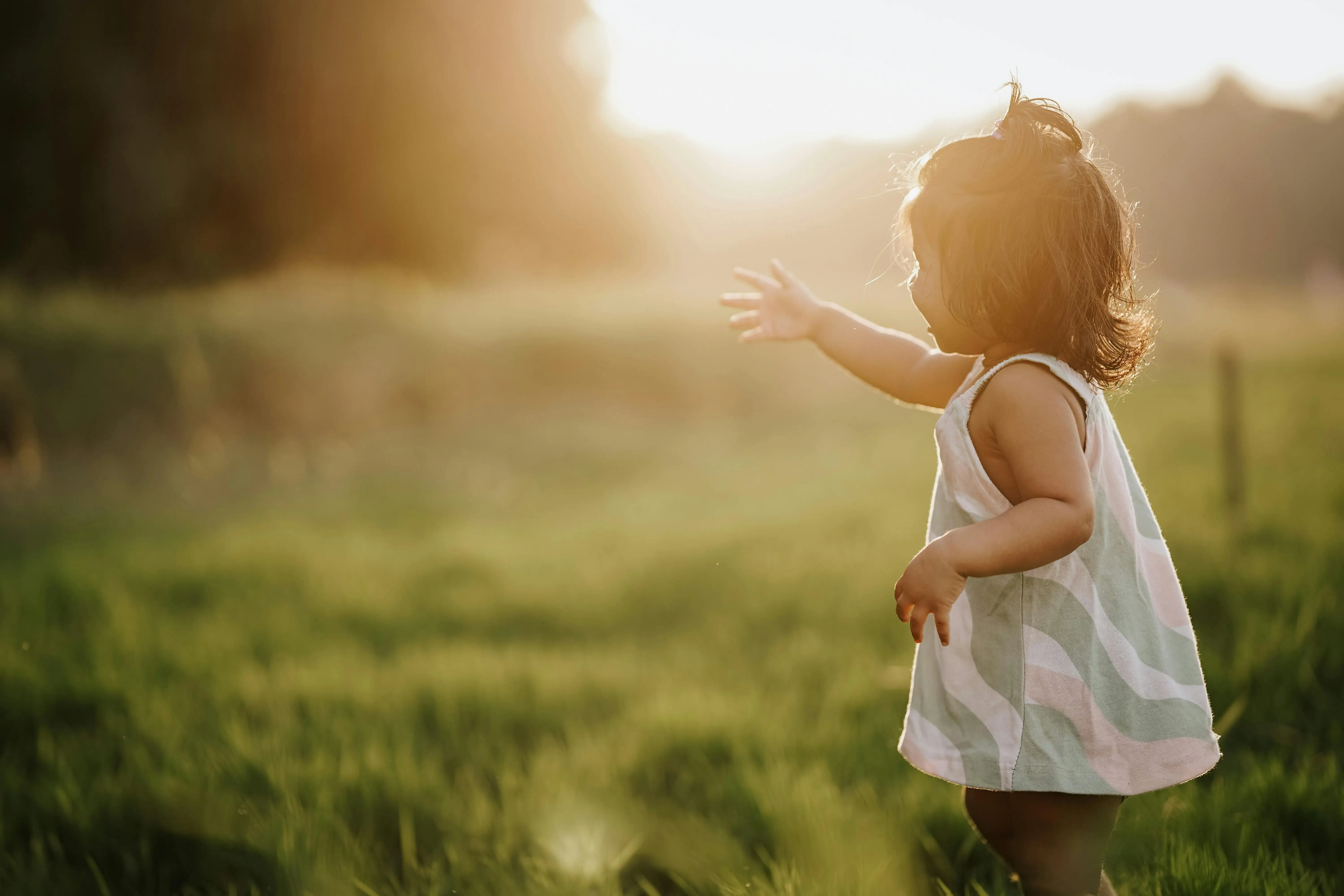 Baby in nature's embrace
