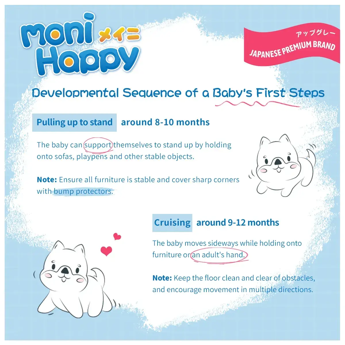 Developmental Sequence of a Baby's First Steps