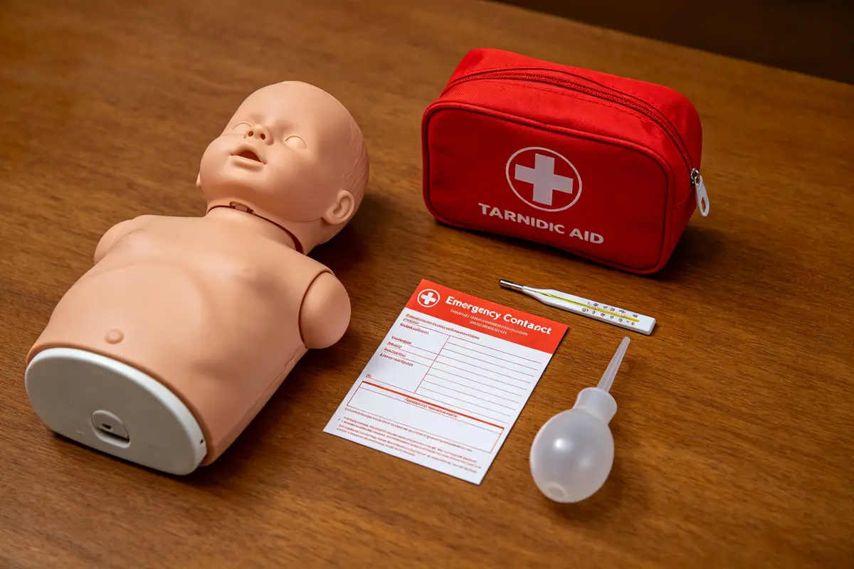Baby first aid items CPR manikin first aid kit thermometer