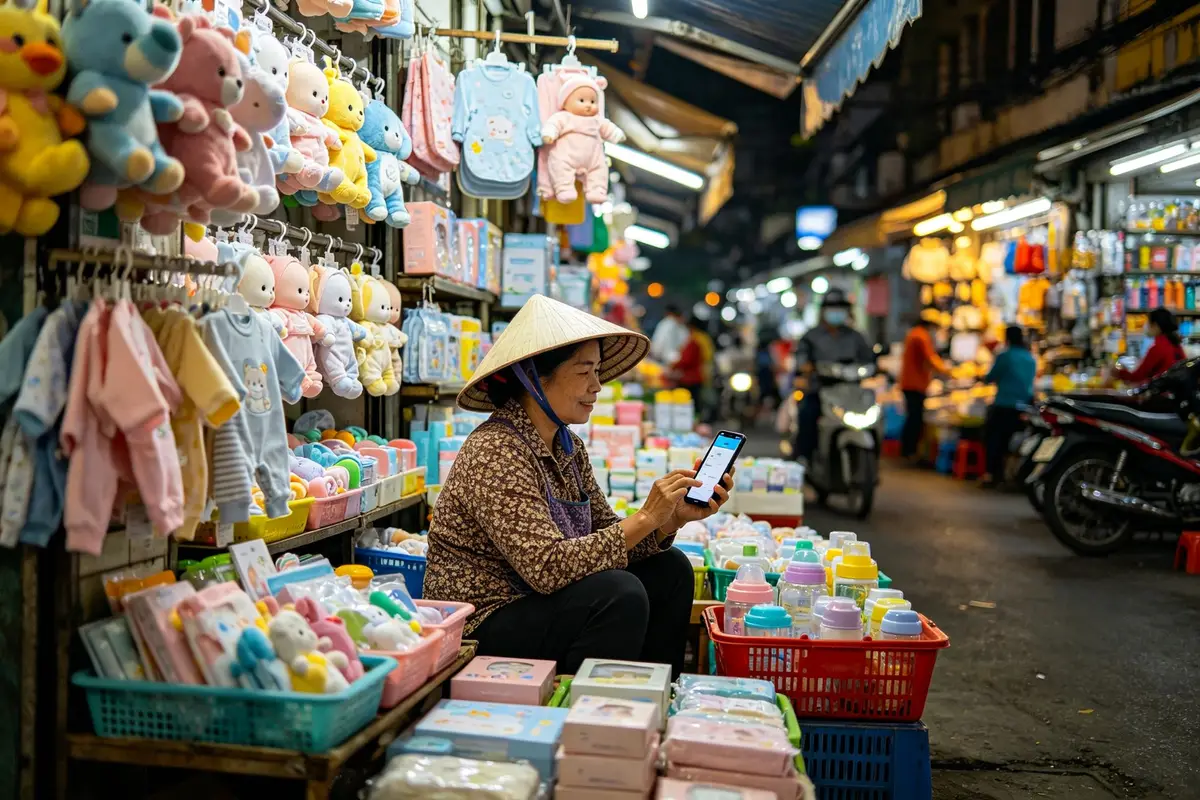 Vietnam Traditional Market Baby Products Distribution: Cho Co & Neighborhood Shops