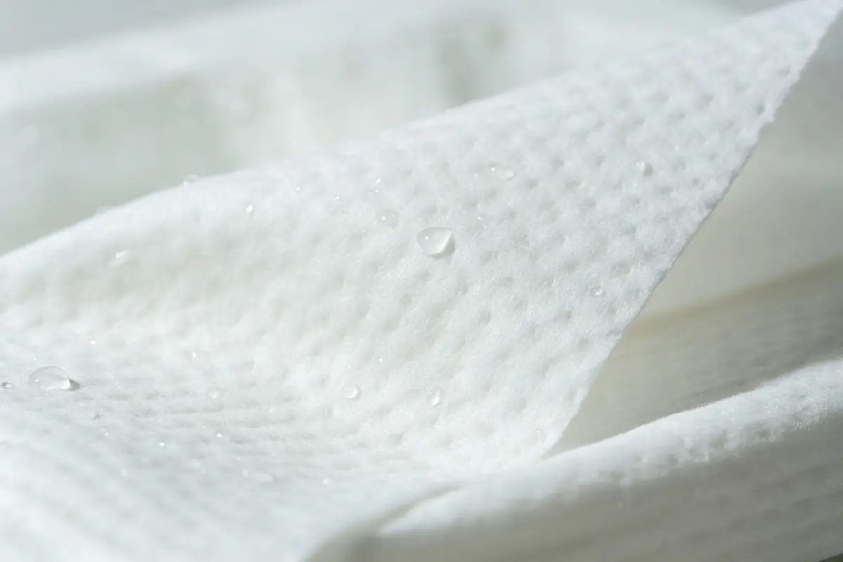 Bulk baby wipes package close up showing soft texture