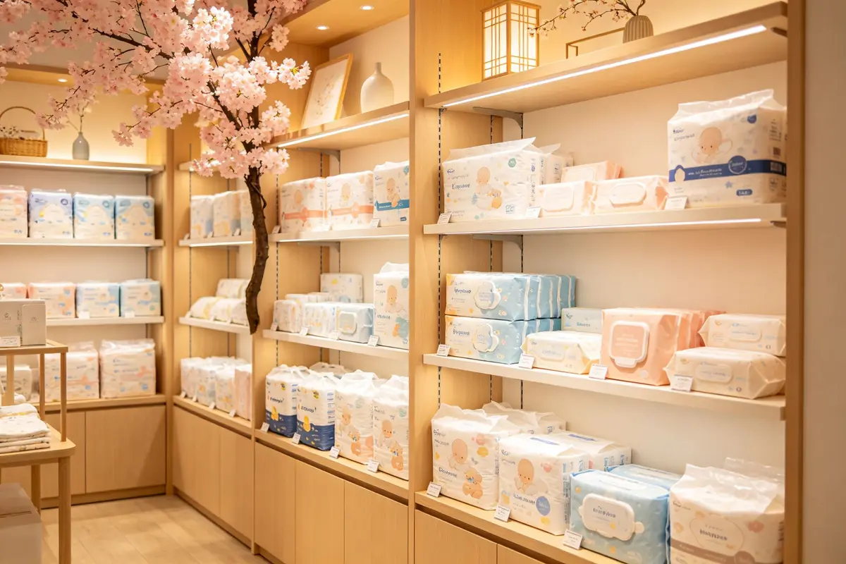 Japanese baby products boutique store interior