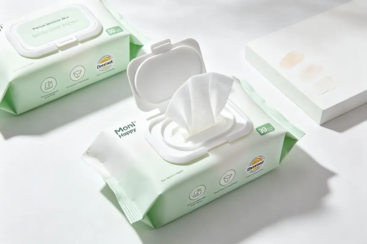 Moni Happy Dermatest-certified sensitive skin baby wipes