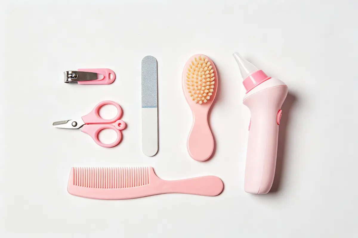 Baby grooming essentials nail clippers brush comb scissors