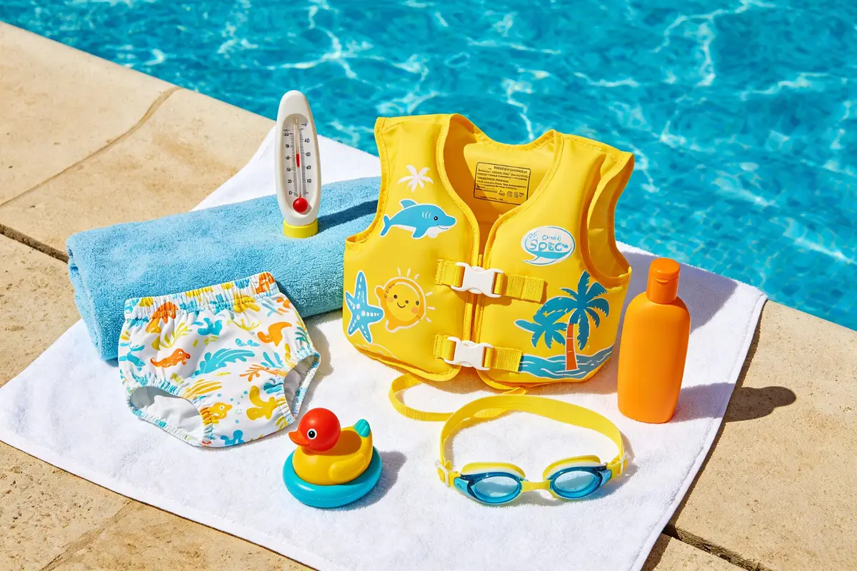 Baby swimming water safety essentials swim diapers floatation vest