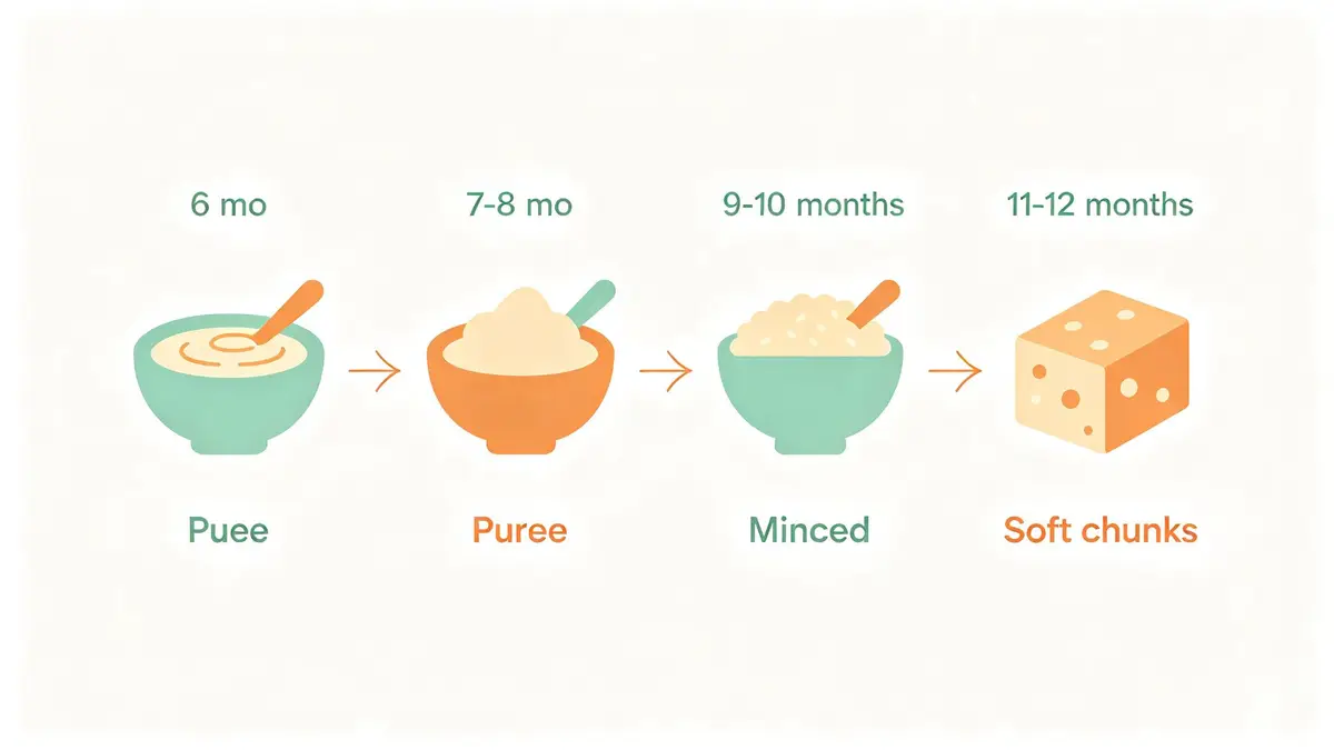Baby solid food timeline 6-12 months