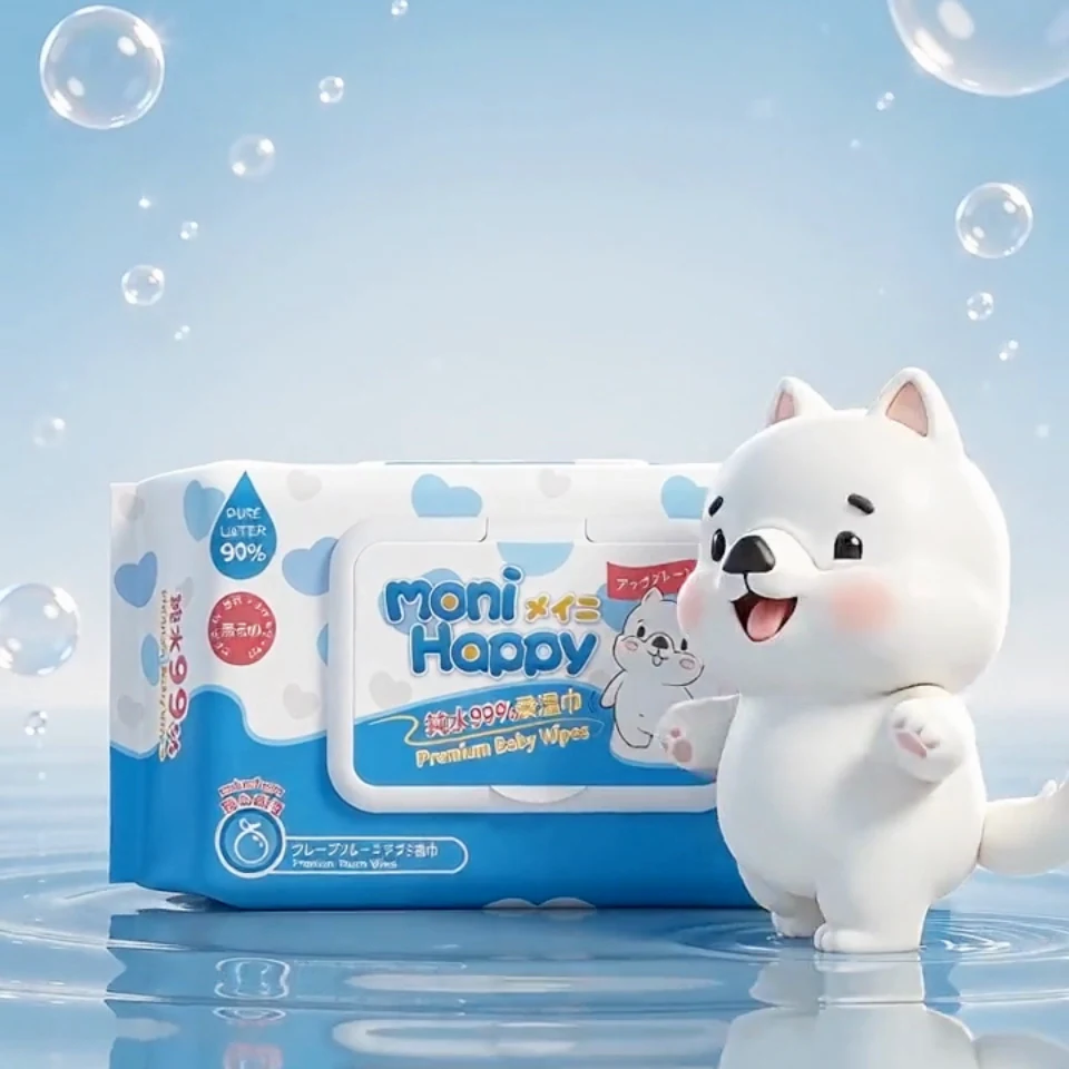 Moni Happy Pure Water Wipes product video
