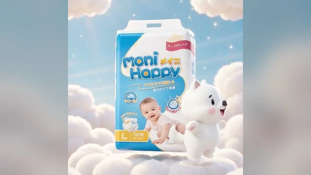 Moni Happy baby diaper pants— thinner design, deeper care. 💛 — video still