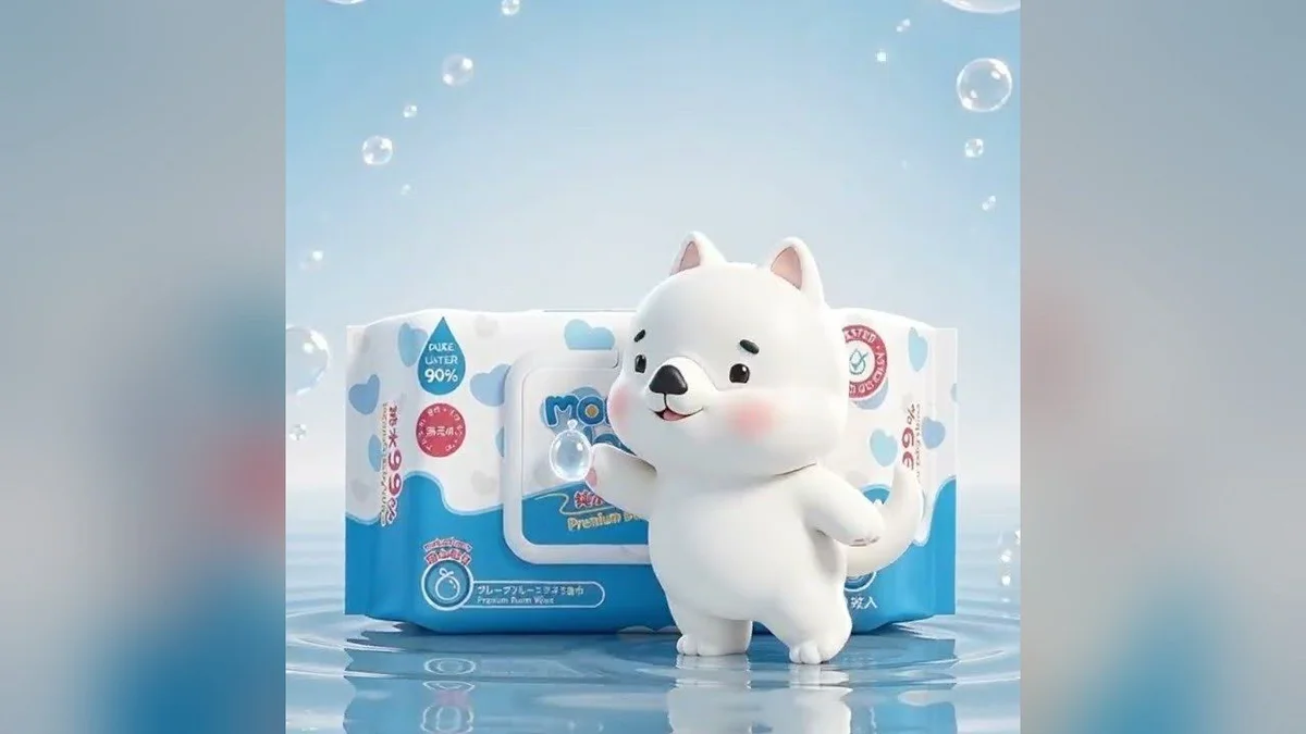 Moni Happy EDI Pure Water Baby Wipes — video still