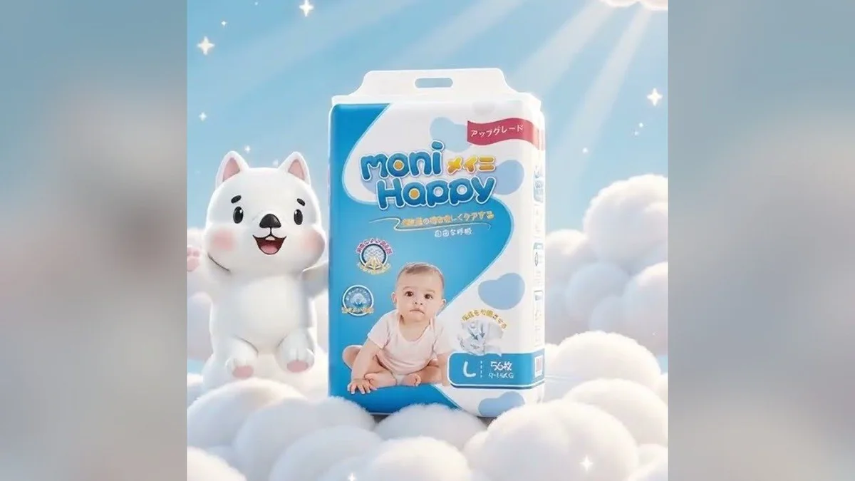 Moni Happy Japanese Premium Baby Care—dry all night, happy all day! — video still