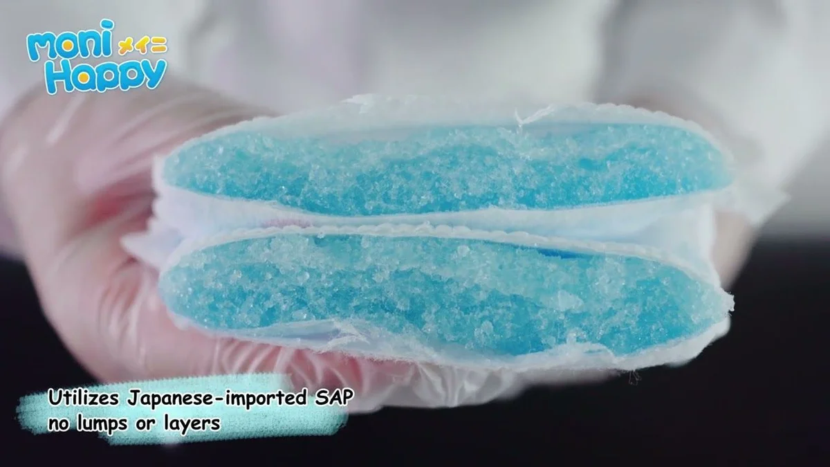 Monihappy Premium Baby Care Babydiaper Experiment Video — video still